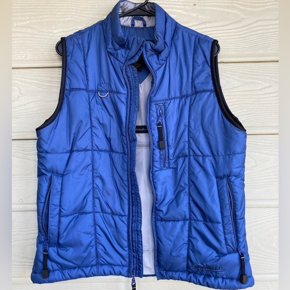 Eddie Bauer EBTEK size small medium blue puffer vest - Picture 1 of 2